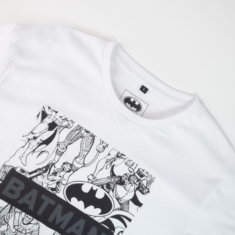 Polera Hombre Dc Comics Batman Blanco-1