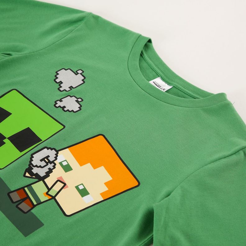 Conjunto Pijama Niño Tnt Creeper Verde Minecraft-4