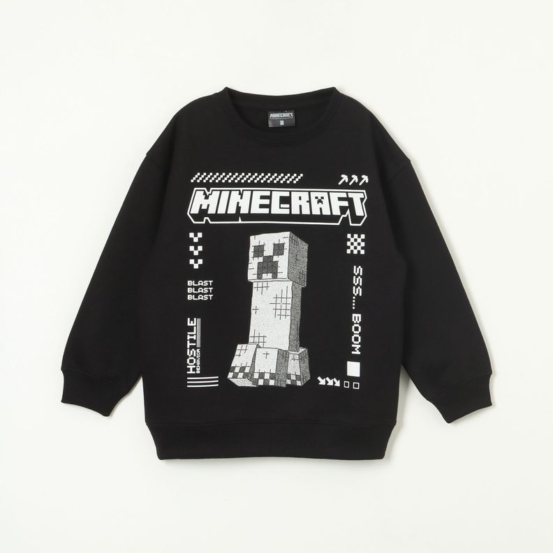 Poleron Cerrado Niño Big Logo Negro Minecraft-0