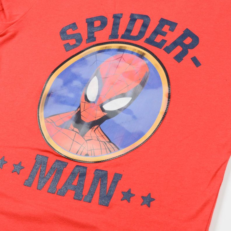Polera Manga Corta Niño Holograma Spiderman Rojo Marvel-2