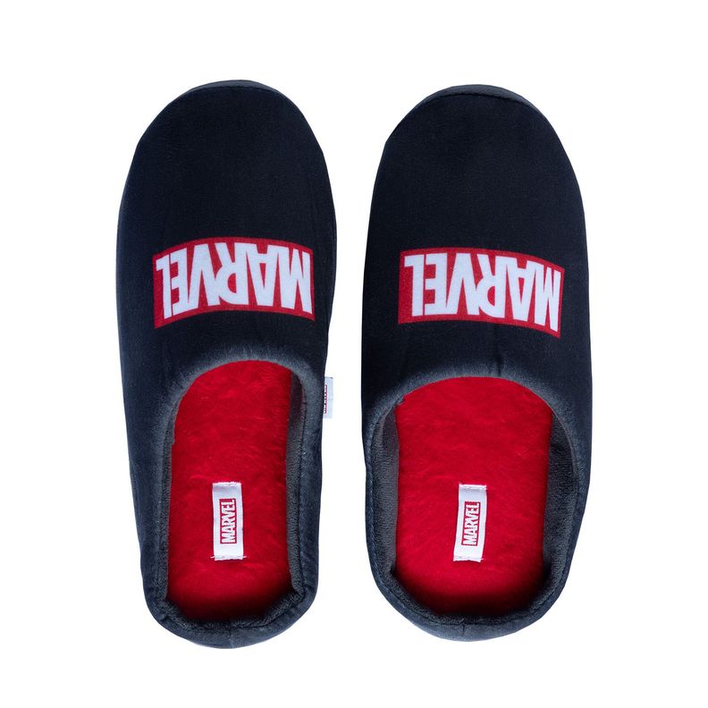 Pantufla Hombre Classic Negro Marvel-1