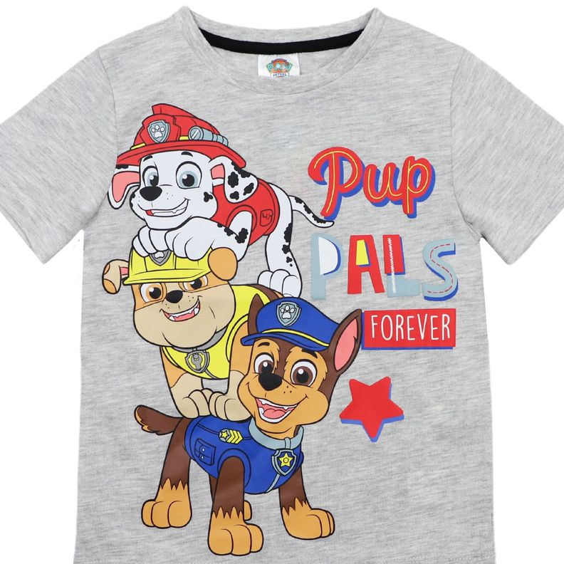 Polera Niño Chase Pup Pals Gris Paw Patrol-1