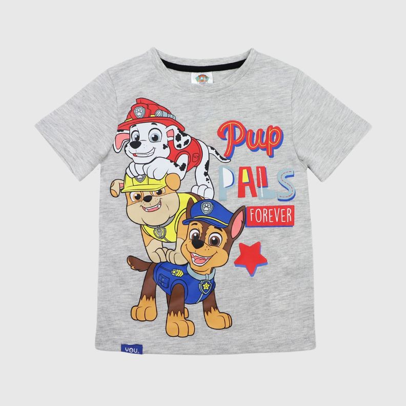 Polera Niño Chase Pup Pals Gris Paw Patrol-0