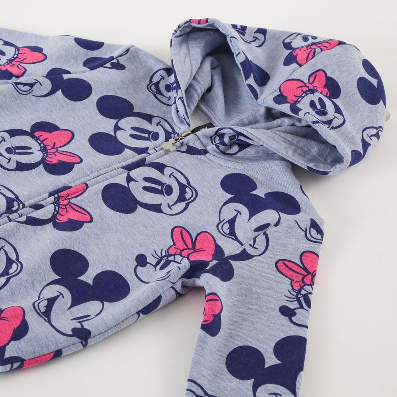 Poleron Niña Minnie Fun Faces Gris Disney-1
