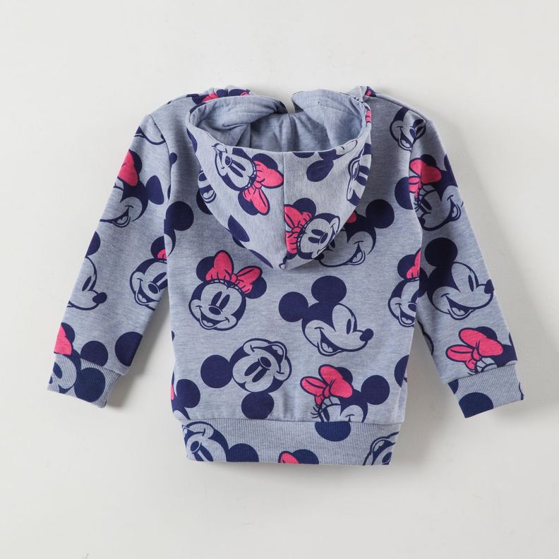 Poleron Niña Minnie Fun Faces Gris Disney-2