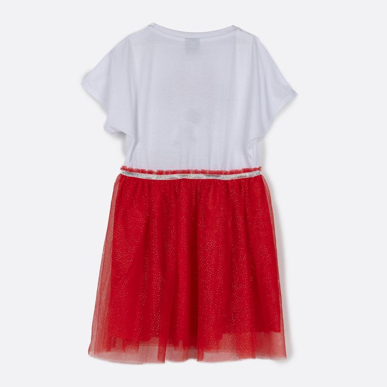 Vestido Niña Cara Minnie Rojo Disney-1