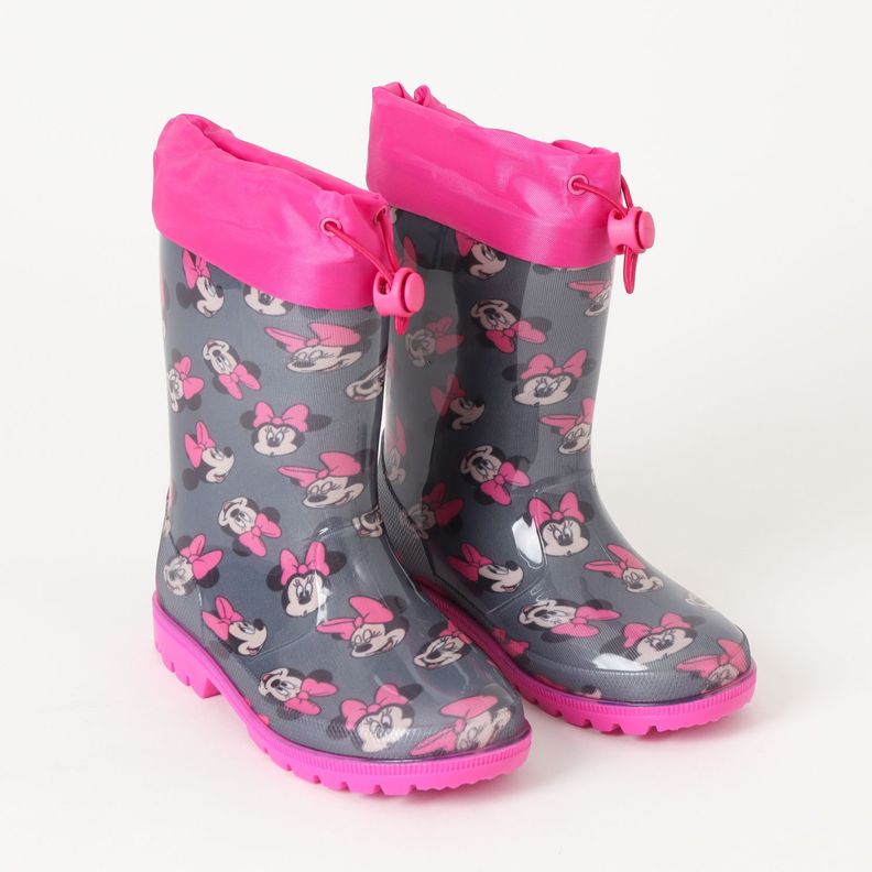 Bota De Agua Con Chiporro Niña Minnie Munch Rosado Disney-0