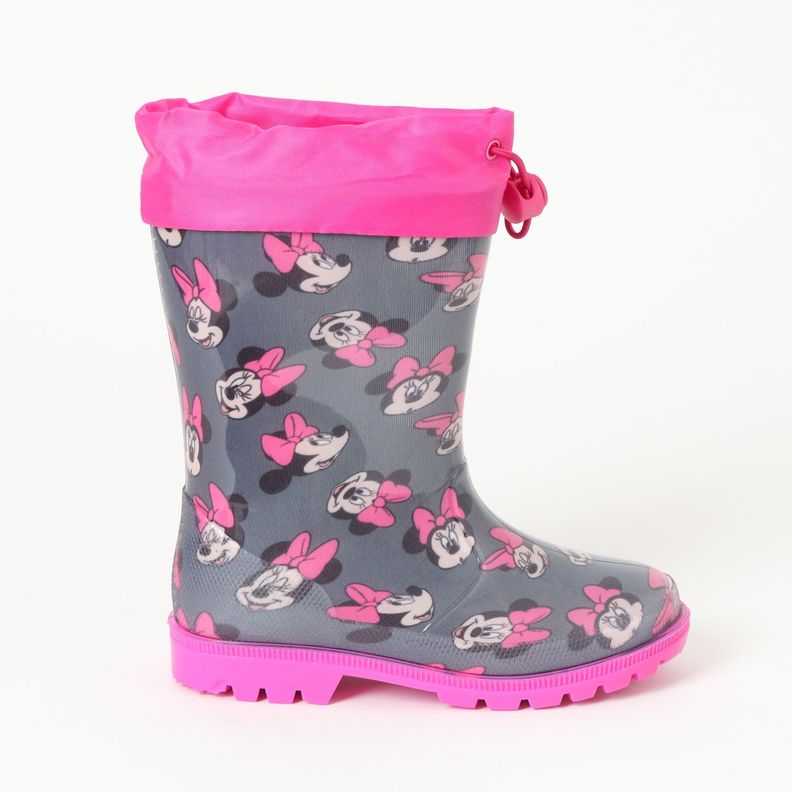 Bota De Agua Con Chiporro Niña Minnie Munch Rosado Disney-1