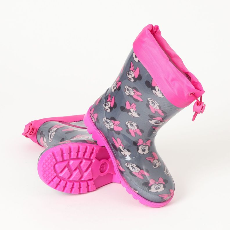 Bota De Agua Con Chiporro Niña Minnie Munch Rosado Disney-2