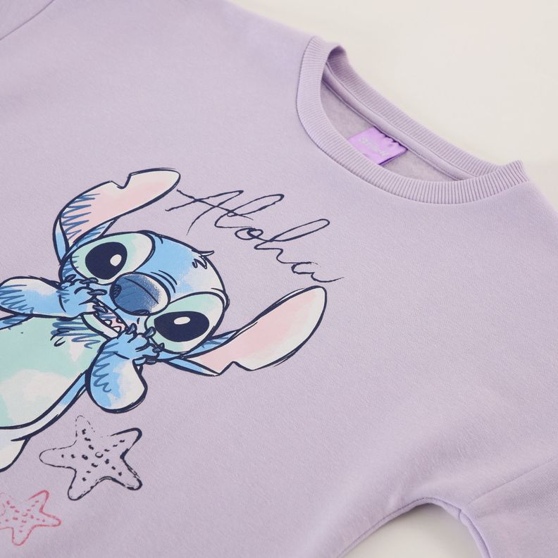 Buzo Niña Lilo & Stitch Flowers Lila Disney-1