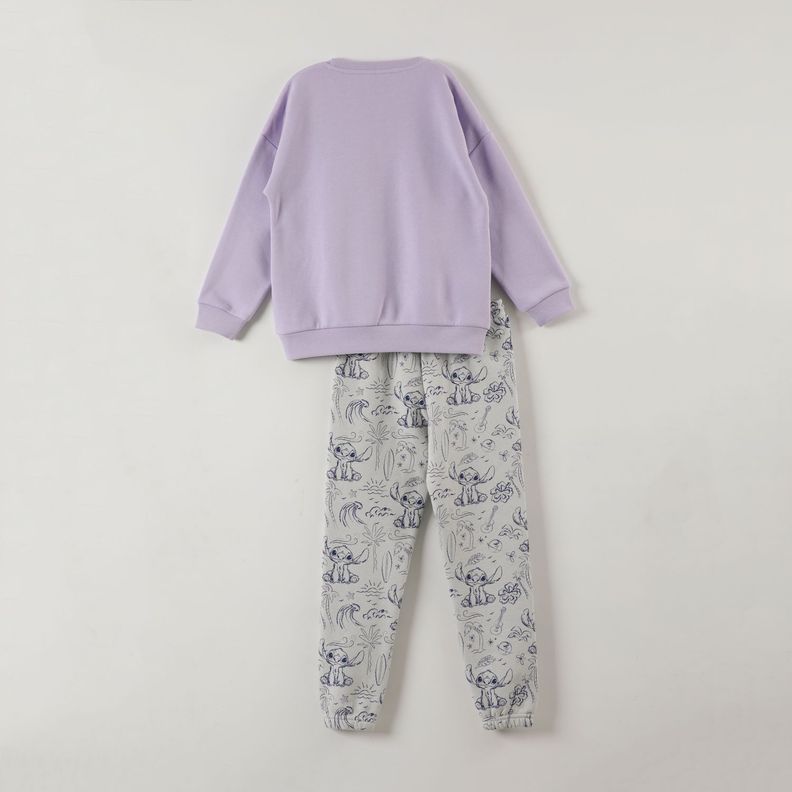 Buzo Niña Lilo & Stitch Flowers Lila Disney-3