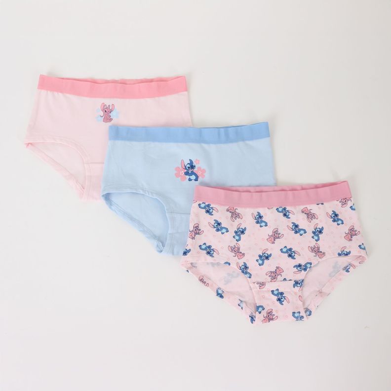 Tripack Calzon Nina Rosado Flores Lilo & Stitch Disney