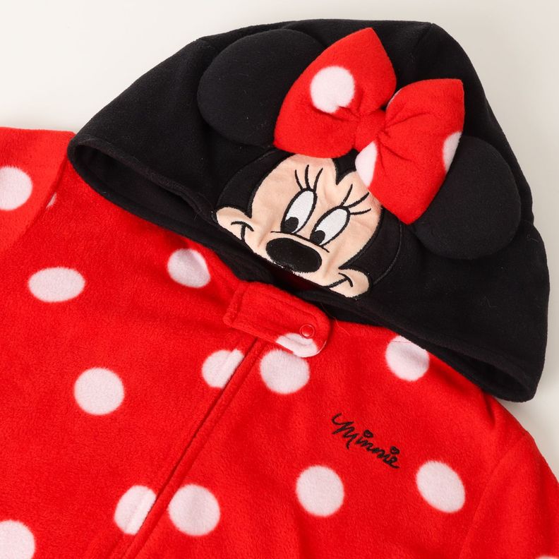 Pijama Polar Niña Minnie Entero Rojo Disney (Talla 2,3 y 4)-1