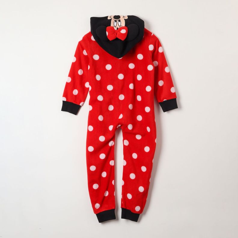 Pijama Polar Niña Minnie Entero Rojo Disney (Talla 2,3 y 4)-2