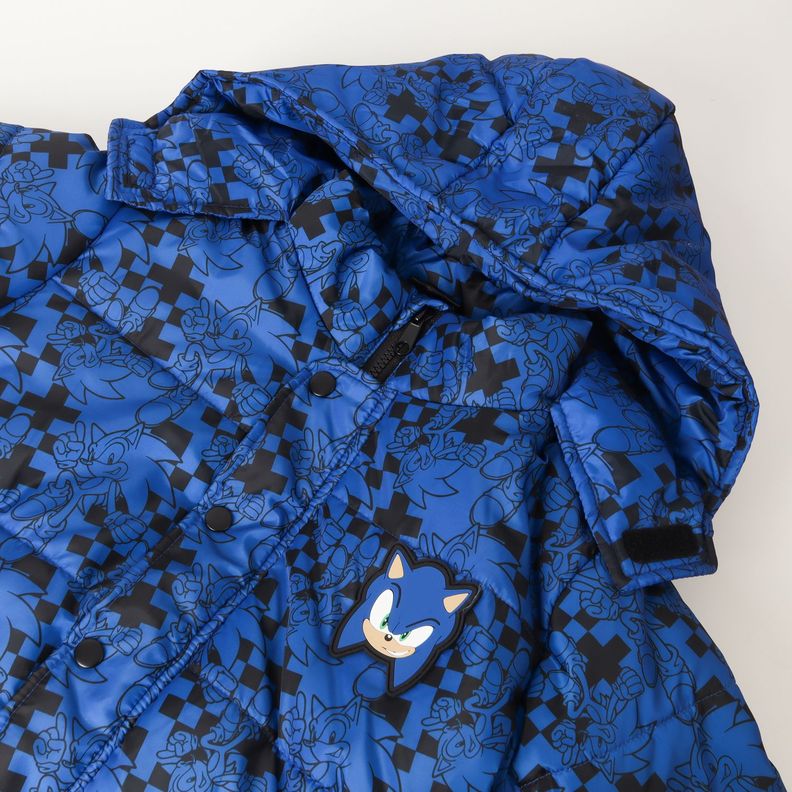 Parka Niño Full Print Azul Sonic-1