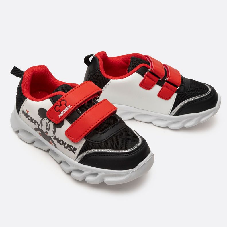 Zapatilla Con Luces Niño Expresion Mickey Blanco Disney-1