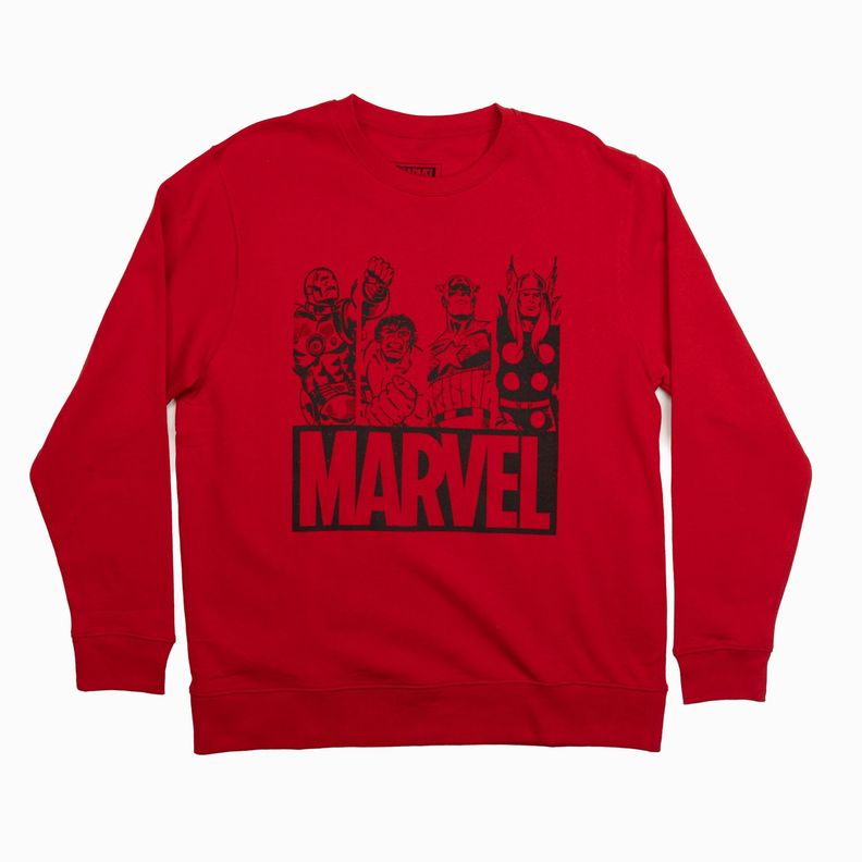 Poleron Hombre Marvel  Friends Rojo Marvel-0