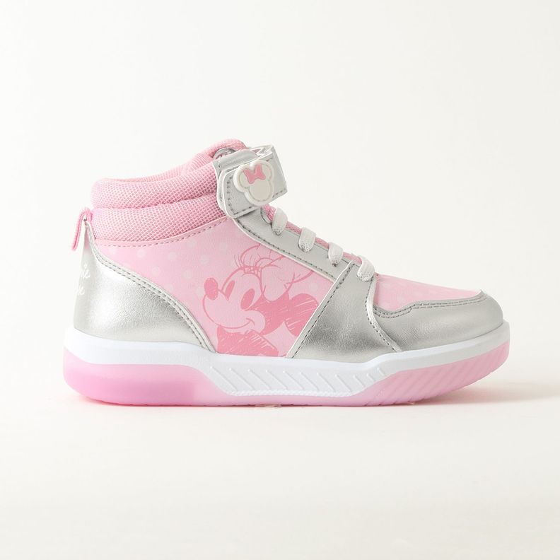 Zapatilla Con Luces Niña Minnie Dibujo Rosado Disney-0