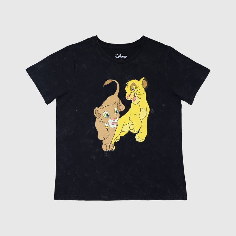 Polera Mujer Rey León Cute Negro Disney-0