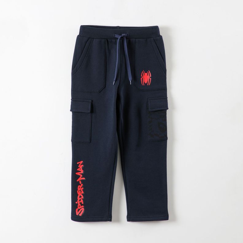 Pantalon Niño Spiderman Cargo Azul Marvel-0