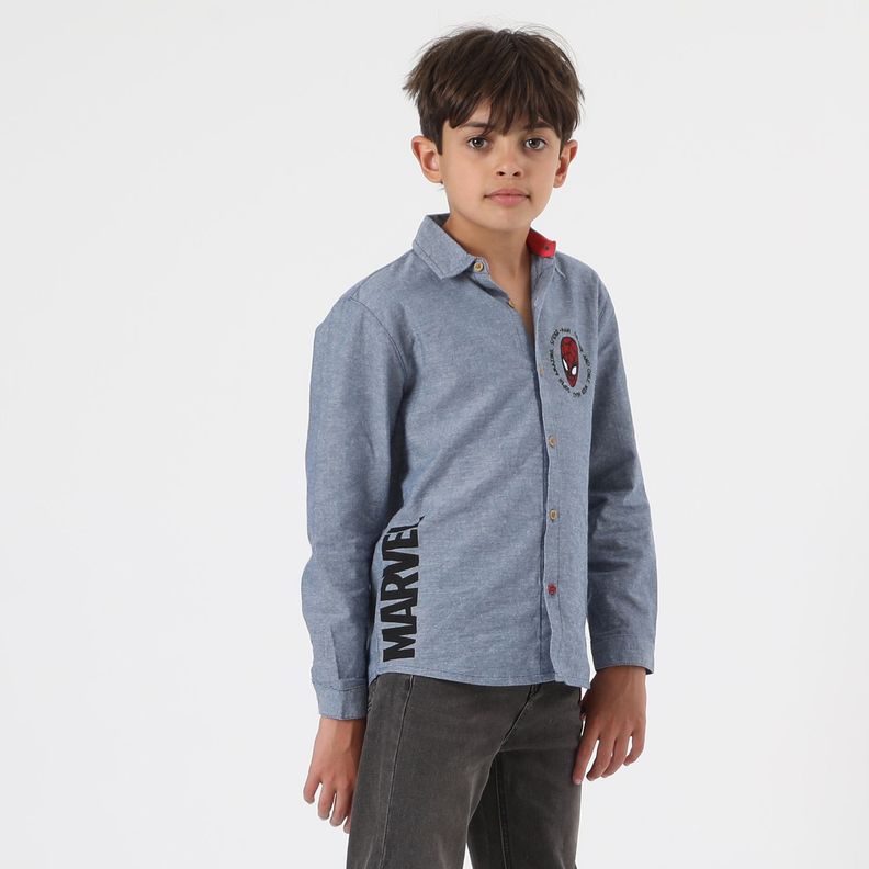 Camisa Niño Spiderman The One Azul Marvel-1