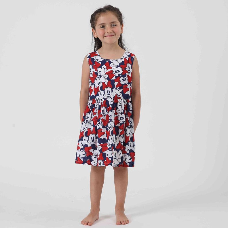 Vestido Niña Minnie Full Print Blanco Disney-0
