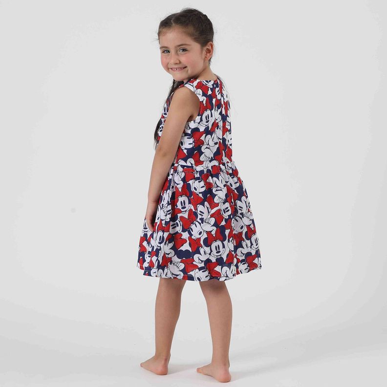 Vestido Niña Minnie Full Print Blanco Disney-1