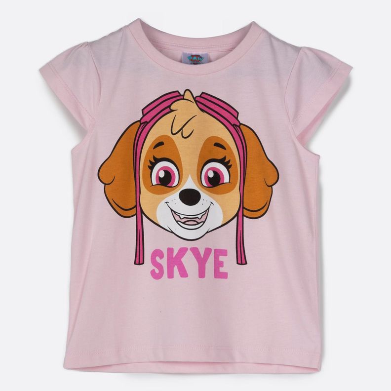 Polera Manga Corta Niña Rosado I Paw Patrol-0