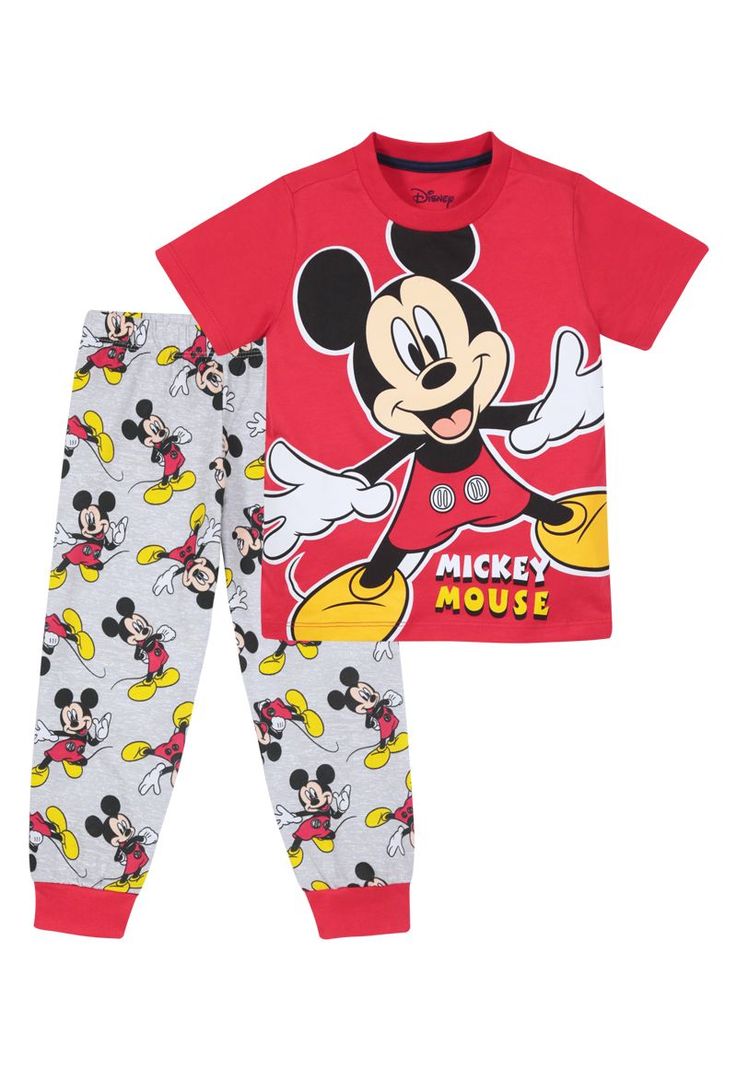 Pijama Niño Mickey Impactado Rojo Disney-0