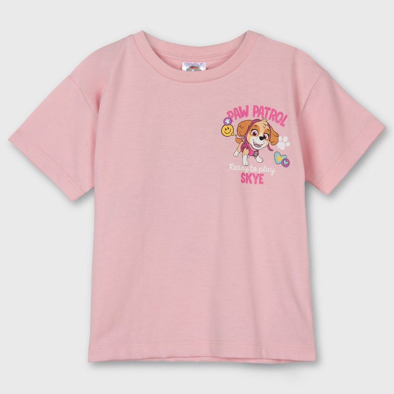 Polera Manga Corta Niña Rosado II Paw Patrol-0