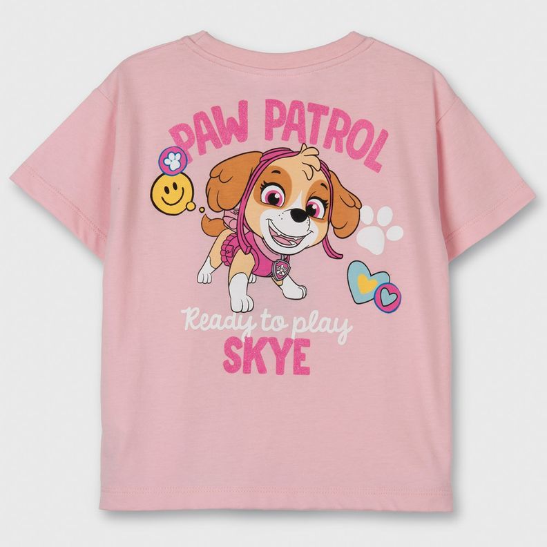 Polera Manga Corta Niña Rosado II Paw Patrol-1