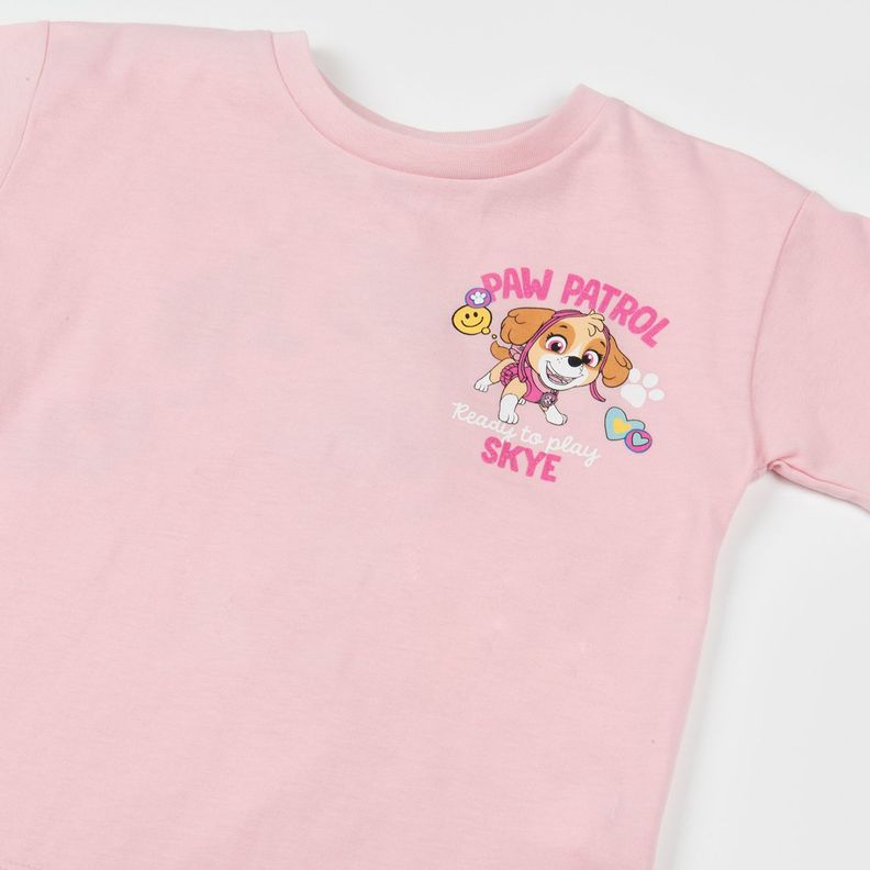 Polera Manga Corta Niña Rosado II Paw Patrol-2