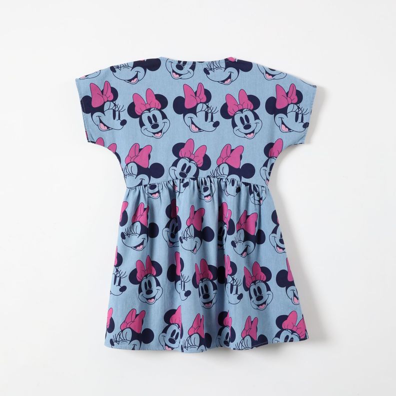 Vestido Niña Caras Minnie Denim Azul Disney-1