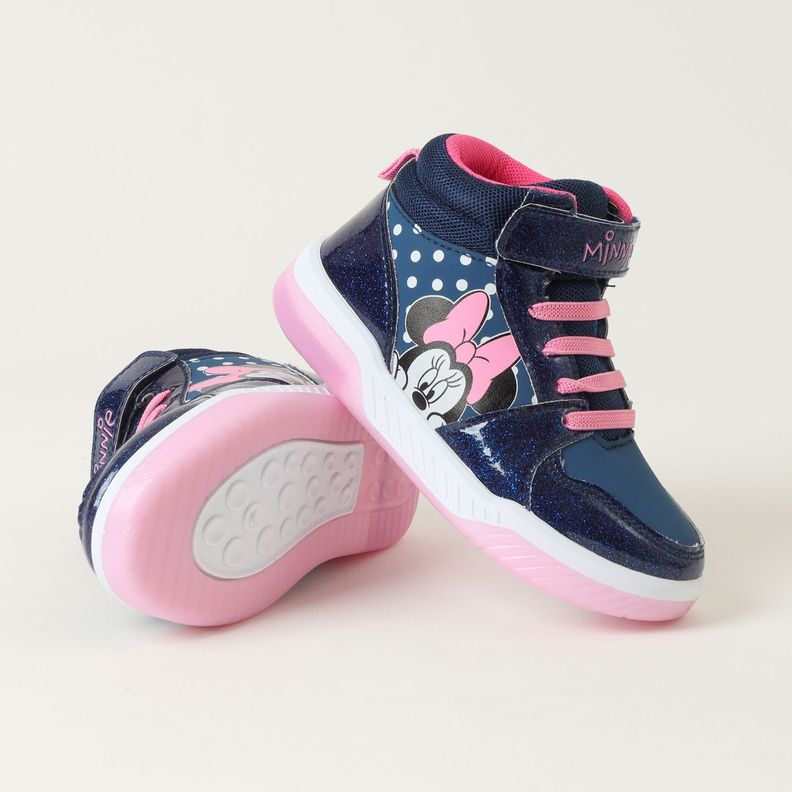 Zapatilla Con Luces Niña Minnie Spying Azul Disney-3