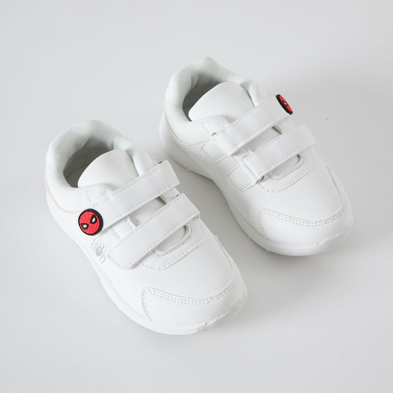 Zapatilla Escolar Niño Spiderman Logo Blanco Marvel-0