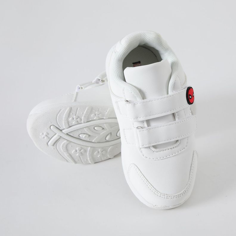 Zapatilla Escolar Niño Spiderman Logo Blanco Marvel-3