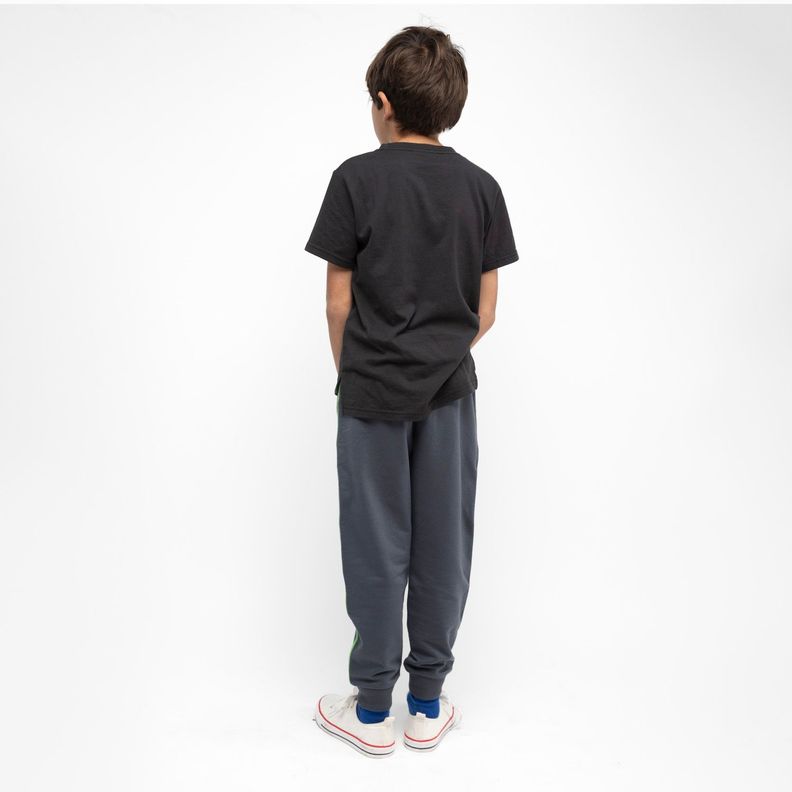 Pantalon de Buzo Niño MC Negro Minecraft-2