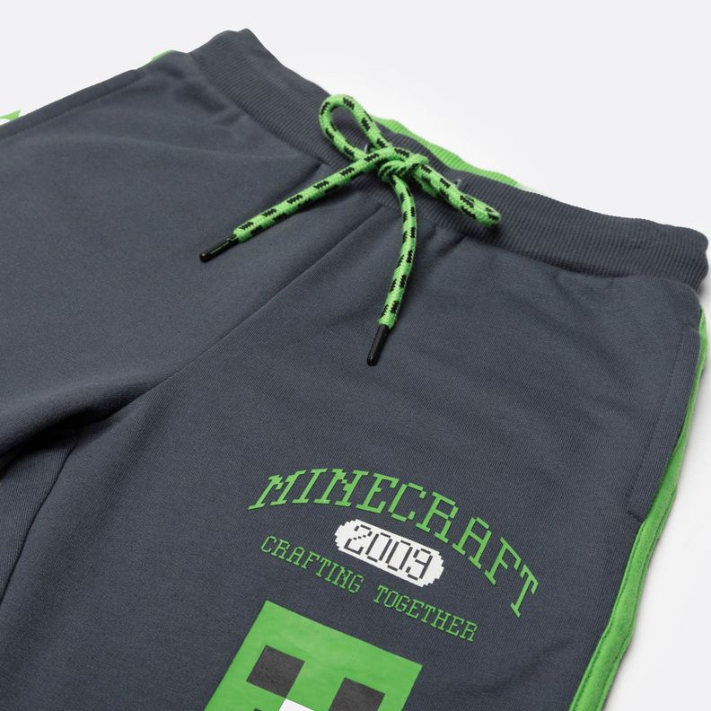 Pantalon de Buzo Niño MC Negro Minecraft-5