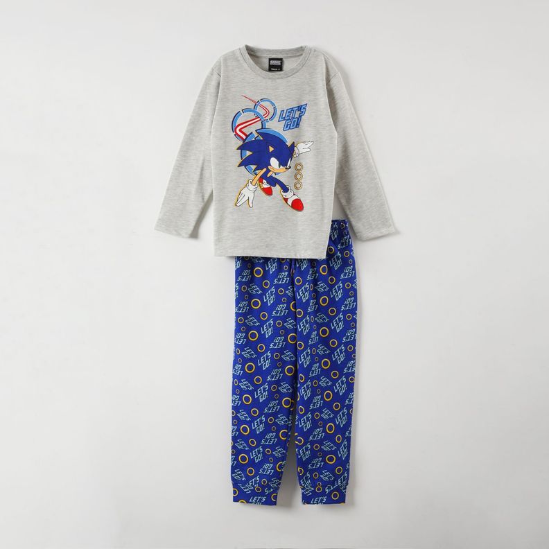 Conjunto Pijama Niño Lets Go! Azul Sonic-0