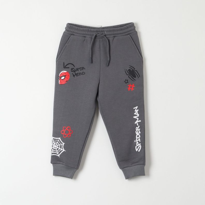 Pantalon De Buzo Niño Spiderman Super Hero Gris Marvel-0