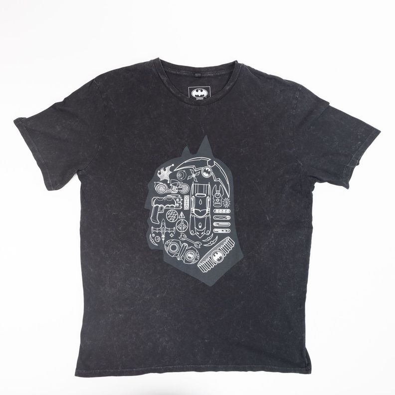Polera Hombre  Dc Comics Batman Gris-0