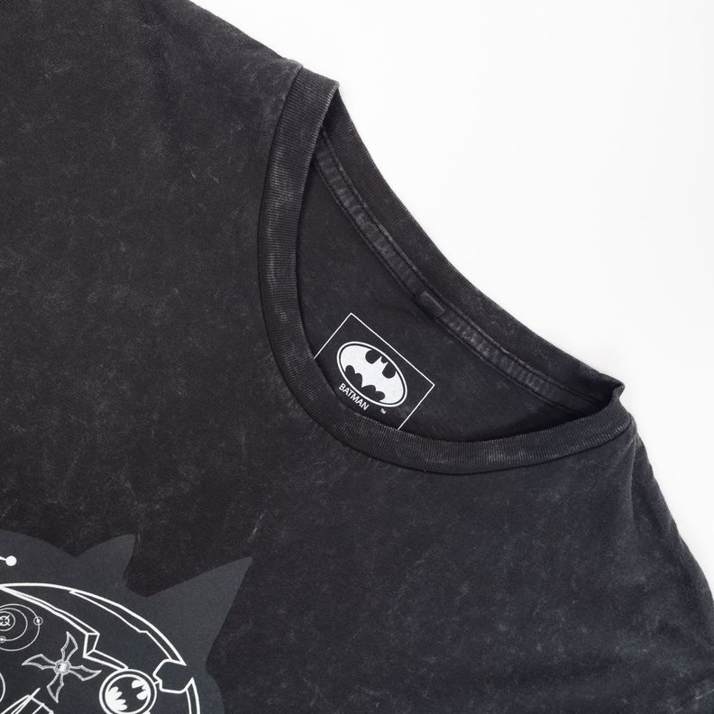 Polera Hombre  Dc Comics Batman Gris-1