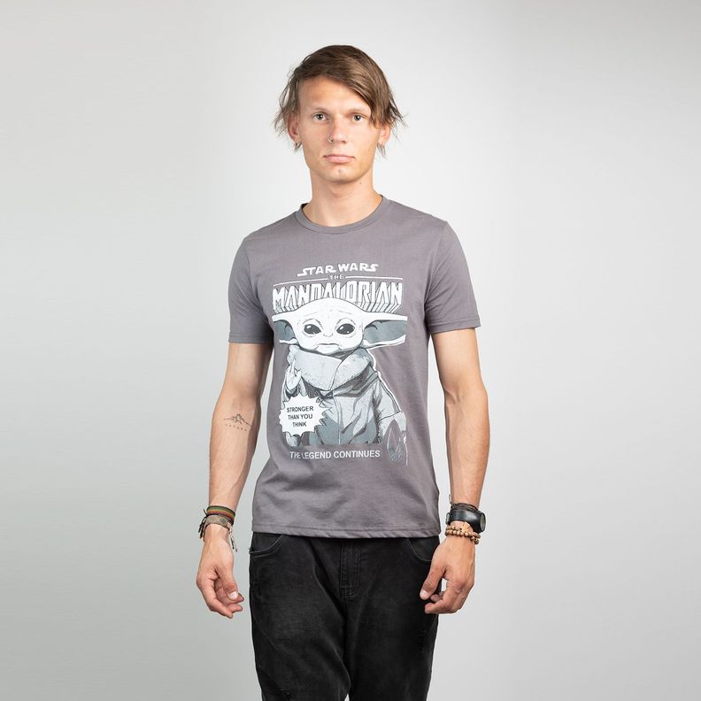 Polera Hombre Grogu Continues Negro Star Wars-0
