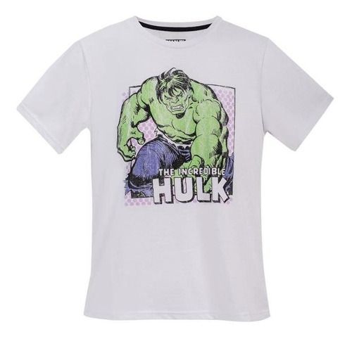 Polera Niño Hulk El Increible Blanco Marvel-0