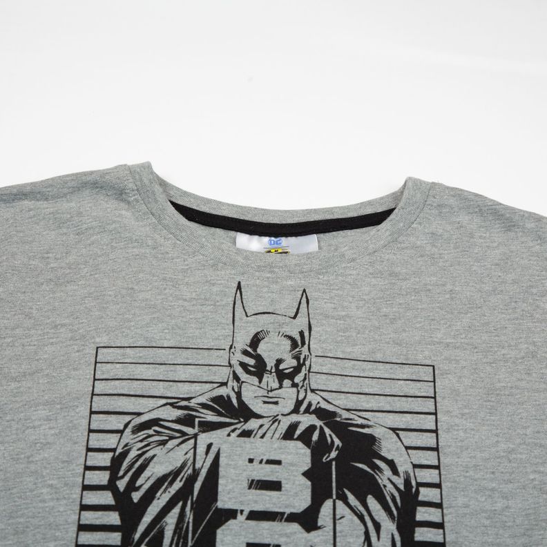 Polera Manga Larga Niño Batman Serio Gris DC COMICS-2
