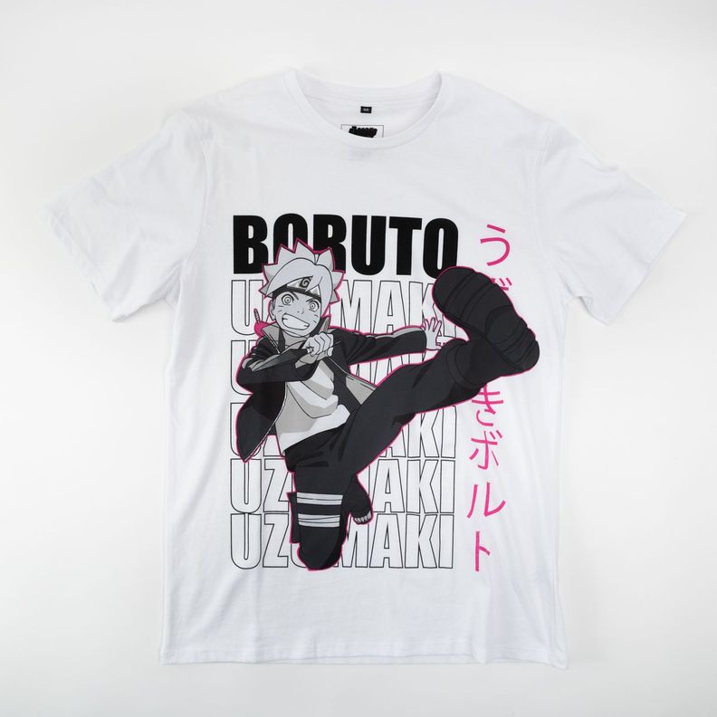 Polera Hombre  Boruto Hardcore Blanco-0