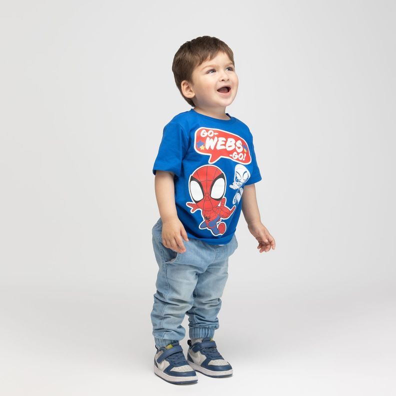Polera Niño Go Webs Spidey Azul Marvel-0
