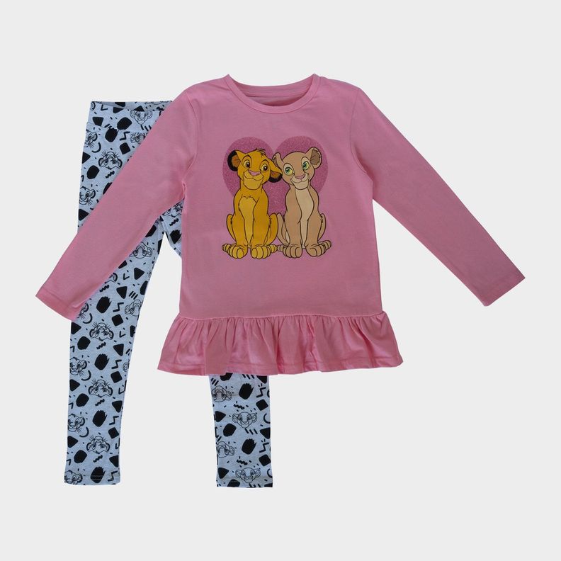 Conjunto Niña Rey León Pareja Rosado Disney-0