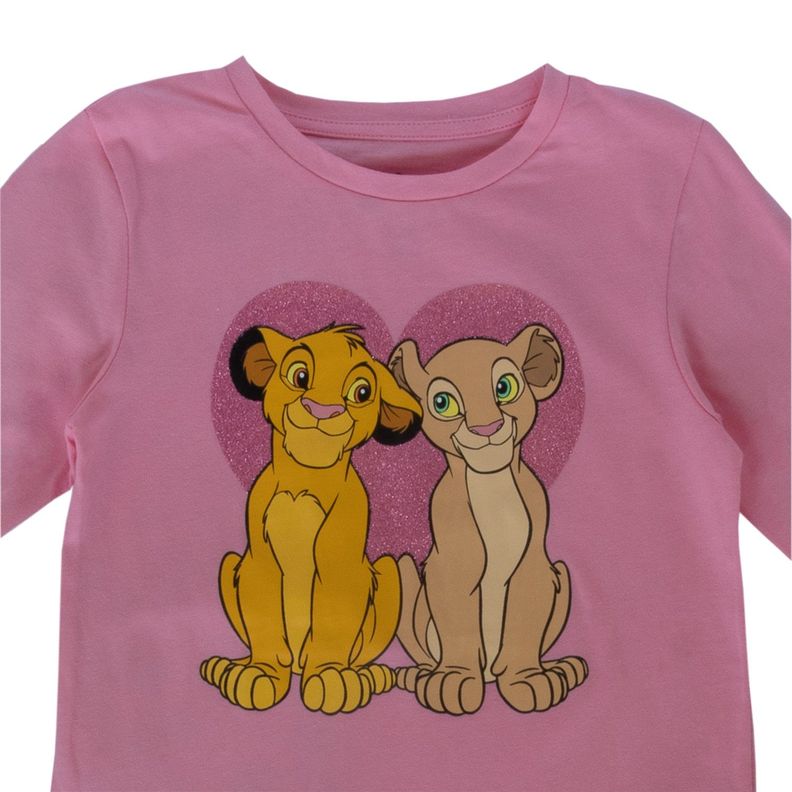 Conjunto Niña Rey León Pareja Rosado Disney-2