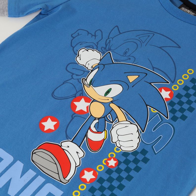 Polera Manga Larga Niño Runner Azul Sonic-1
